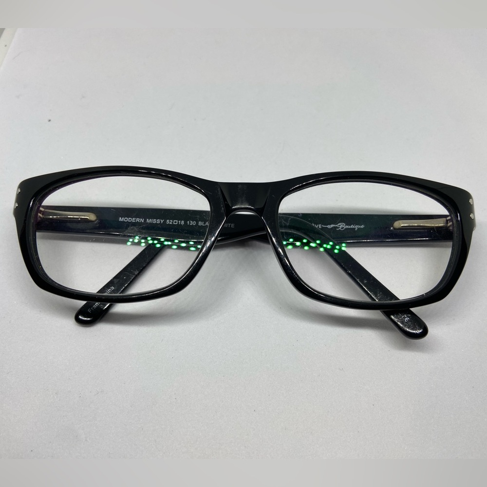 GENEVIEVE Boutique MODERN MISSY Black/White 52-18-130 Frames